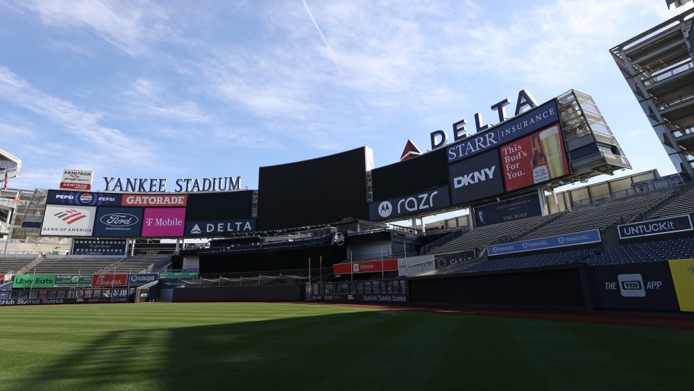 A DKNY billboard will be featured at Yankee Stadium